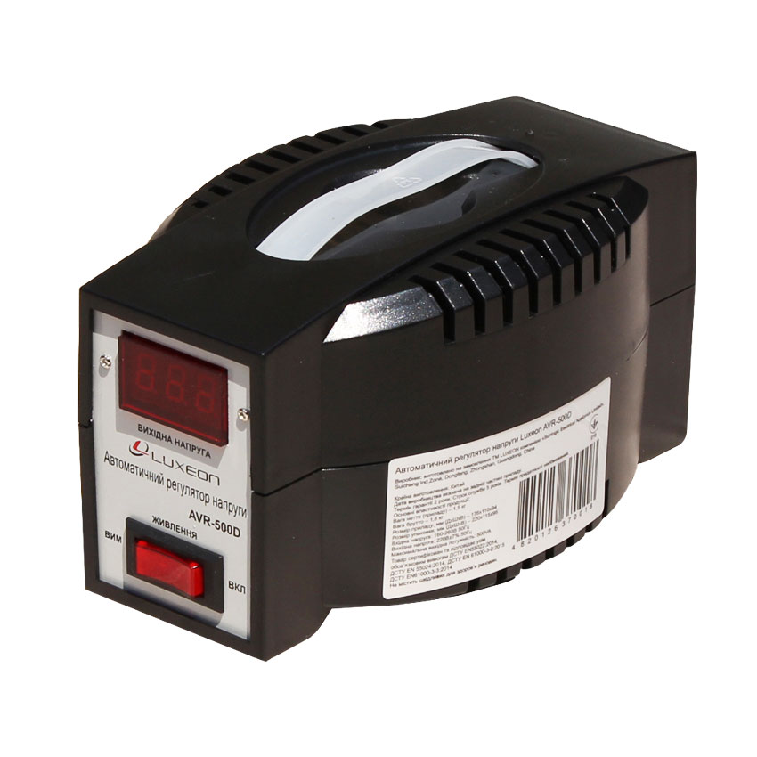 Стабілізатор напруги AVR-500D пот.0.5КВА (чорний)
