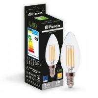 Світлодіодна лампа Feron Filament LB-158 6Вт E14 4000K