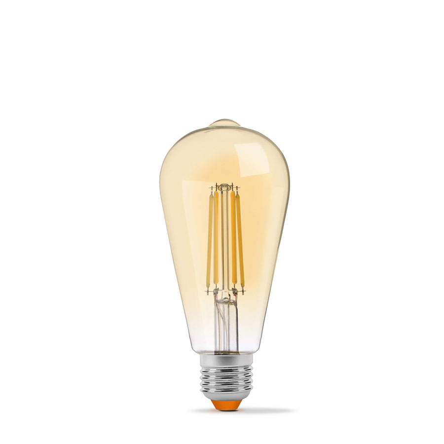 LED лампа Filament ST64FAD 6W E27 2200K 220V бронза димерна VL-ST64FAD-06272