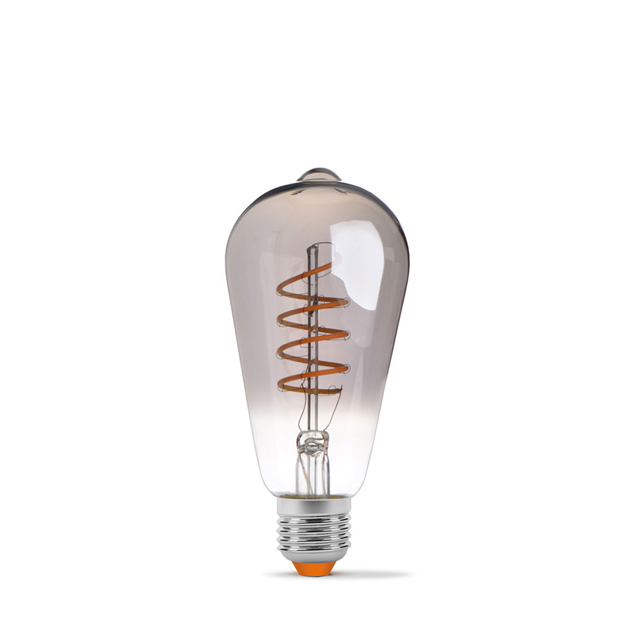 LED лампа Filament ST64FGD 4W E27 2100K 220V дімерна графіт VL-ST64FGD-04272
