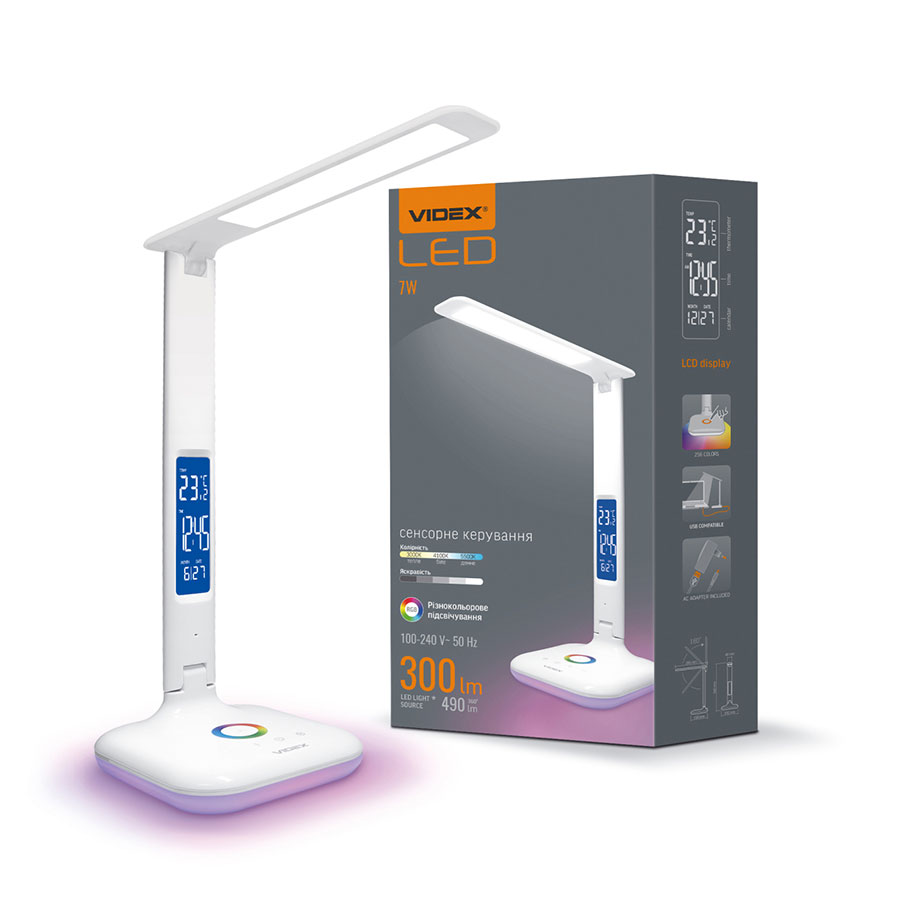 .Світ.настіл. 7W 3000-5500K 220V VL-TF05W-RGB