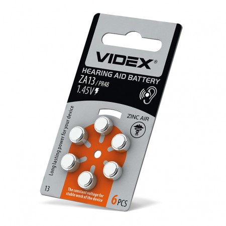 Батарейка пов.цинк. ZA13 (PR48) для слух.апарт.Videx