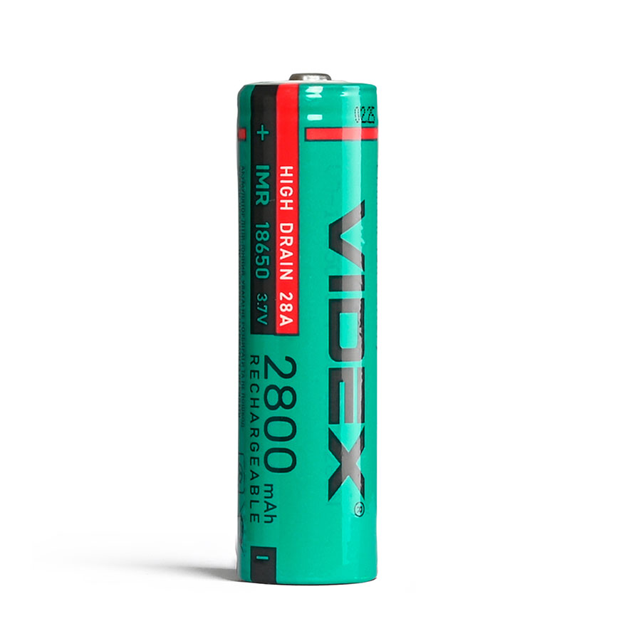 Акумулятор Videx 18650 (високого струму) 2800mAh IMR18650/2800/1BLK