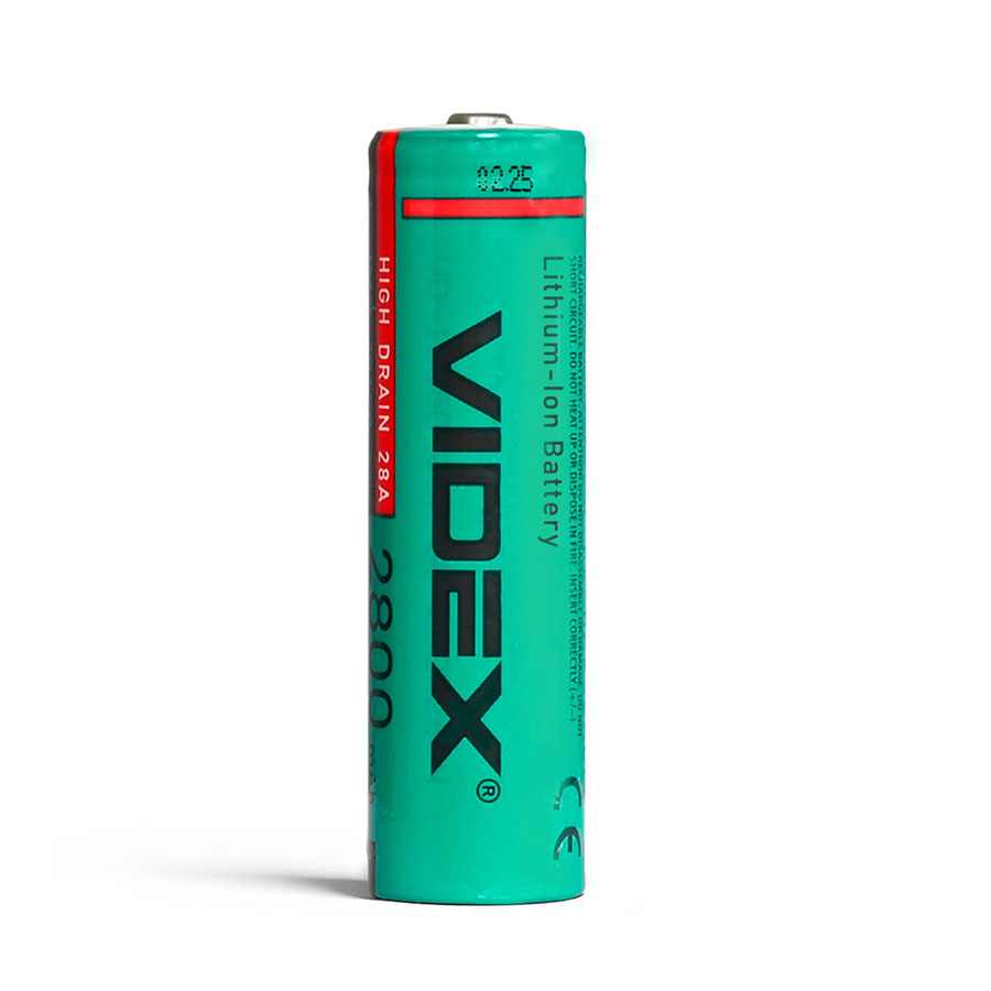 Акумулятор Videx 18650 (високого струму) 2800mAh IMR18650/2800/1BLK