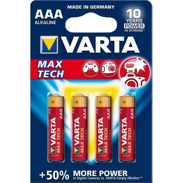 Батарейка AAA Max T./MAX Power Bli4 Alcaline VARTA