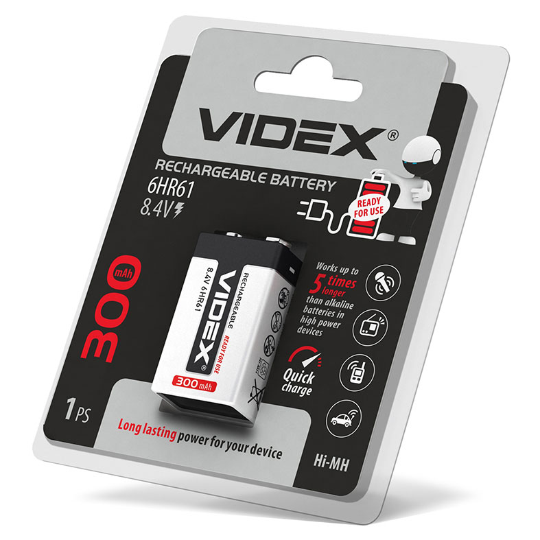 Акумулятор “крона” 6HR61 300mAh 6HR61/300/1DB