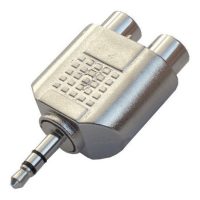 Перехідник шт.3,5стерео -2гн.RCA, корпус  металл