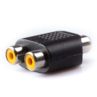 Перехідник гн.RCA- 2гн.RCA, корпус пластик