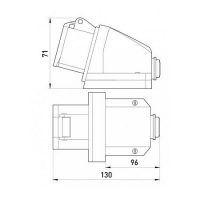 Силова роз.стаціон. 5п 380В 16А (115) e.socket.pro.5.16