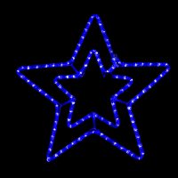 Гірл.зовн. DELUX_MOTIF Star 54см синій IP44 NEW