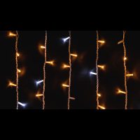 Гірл.зовн.ICICLE 108LED 2x1m (81Led+27Led flash)жовт flash біл/біл IP44 Delux NEW
