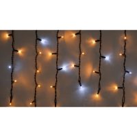 Гірл.зовн.ICICLE 75LED 2×0,7m 18біл flash жовт/чорн IP44 Delux NEW