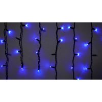 Гірл.зовн.ICICLE 75LED 2×0,7m 18flash син/чорн IP44 Delux NEW