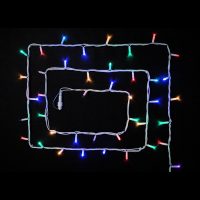 Гірл.зовн.STRING 100LED 10м 20 flash мульт/біл IP44 Delux NEW