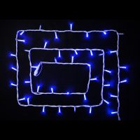 Гірл.зовн.STRING 100LED 10м 20 flash син/біл IP44 Delux NEW