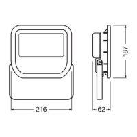 прож. LED 50W 3000K 220V IP65 Білий Osram Floodlight