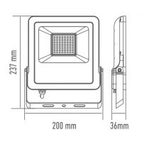 .Прожектор LED 50W, 5000K FLOOD LIGHT MAXUS