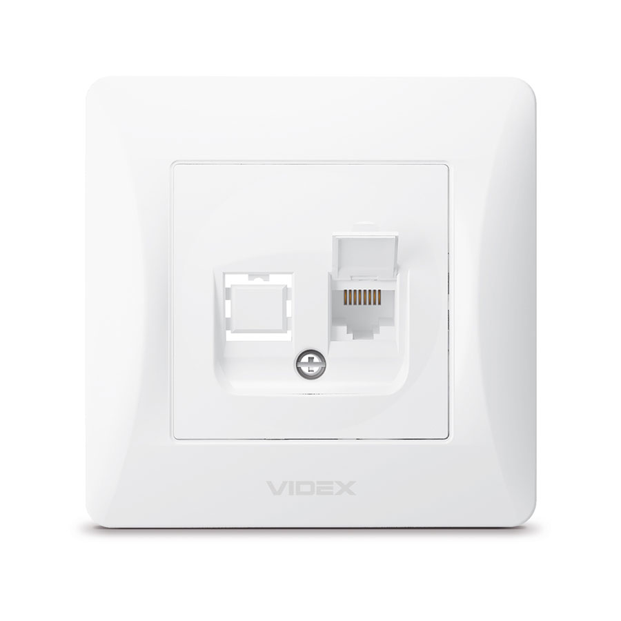 Розетка біла CAT6 1-на комп VF-BNSK1PC6-W