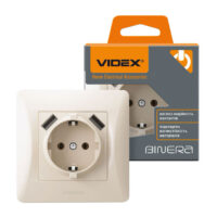 Розетка крем. 1-на з/з і 2USB VF-BNSK1GU2-CR Meridian Вим. Реостат 600W крем