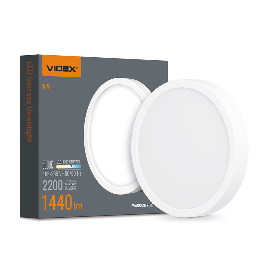 Св-к LED накл. круг 18W 5000K 220V VL-DLRS-185