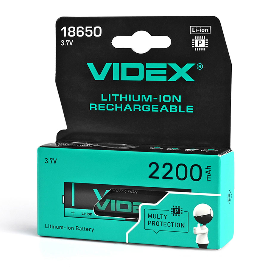 Акумулятор Li-ion 18650-P (Захист)2200mAh 18650-P/2200/1CB