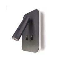Бра LDI19-8W+3W BK 3000K,IP20 прямокут.