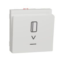 Вимикач Unica New картковий з підсвіткою 10 А, 2 модуля білий