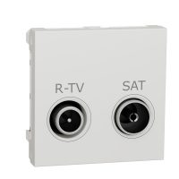 Розетка Unica New R-TV/SAT прохідна біла
