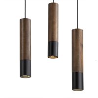 Люстра “ГЛЕЙЗ WOOD” (3л.) підвіс, чор.стр/дер.горіх