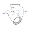 Св-к шинний LED AL102 12W 960LM 2700K чорний 39388