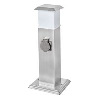 Світ.сад-парк. Delux Tower SMS-202GL E14+ роз. 2 вих. з/з і з кришкою 16А нерж.сталь IP44