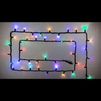Гірл.зовн.STRING 100LED 10м 20 flash мульт/чорн IP44 Delux NEW