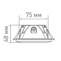 Св-к точк. LED SDL квадрат 3-step 9W IP44 3000/3500/4100K (стоп)