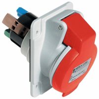 Розетка втоплена,шв.затиск., IP44,кутова,32А 3Р+N+E
