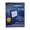 Прожектор LED 50w 6500K IP65 3200LM чорн.мікрохв.датч.LMPS16-50 43955