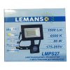 Прожектор LED 20w 6500K IP65 1600LM з датч.чорний/LMPS27 43943