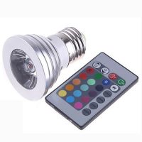 Лампа LED RGB E27 3W пульт 85-230V/LM294