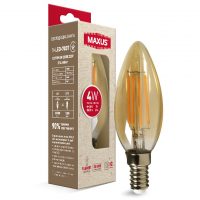 Лампа 1-LED-7037 C37 FM 4W 2200K 220V E14 Amber