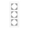 Рамка біле скло 3-а вертикальна (VF-BNFRG3V-W VIDEX) 50686