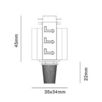 Адаптер для однофазного шинопроводу Feron LD1040 чорний