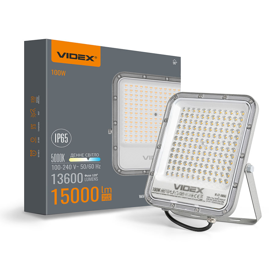 Прожектор LED 100W 13000 Lm 5000K 220V IP65 VL-F2-1005G PREMIUM