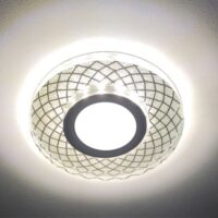 Вбудований світильник Feron CD833 під лампу з підсвіткою прозорий срібло