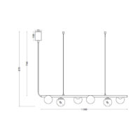 Люстра BL 1102-6P BK 095