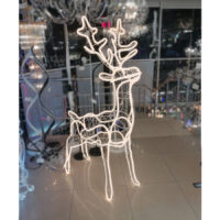 Фігура 3D Олень новорічний 180см, Led неон теплий білий