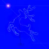 Фігура 2D Олень «в дюралайті»-висота 115см (з підстав. 130см), довжина-100см. (синій)