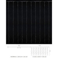 Гірл.внутр. DELUX WATERFALL С 320LED 3х3m біл/проз IP20