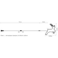 Гірл.зовн.MOTIF Deer 62*60см тепл.білий IP44 Delux NEW