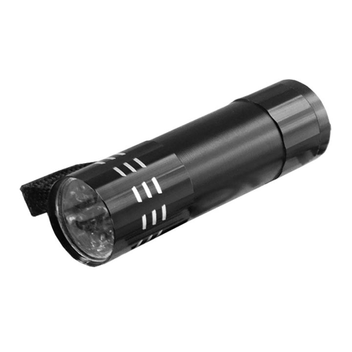 Ліхтарик 9LED чорний алюміній/LMF29