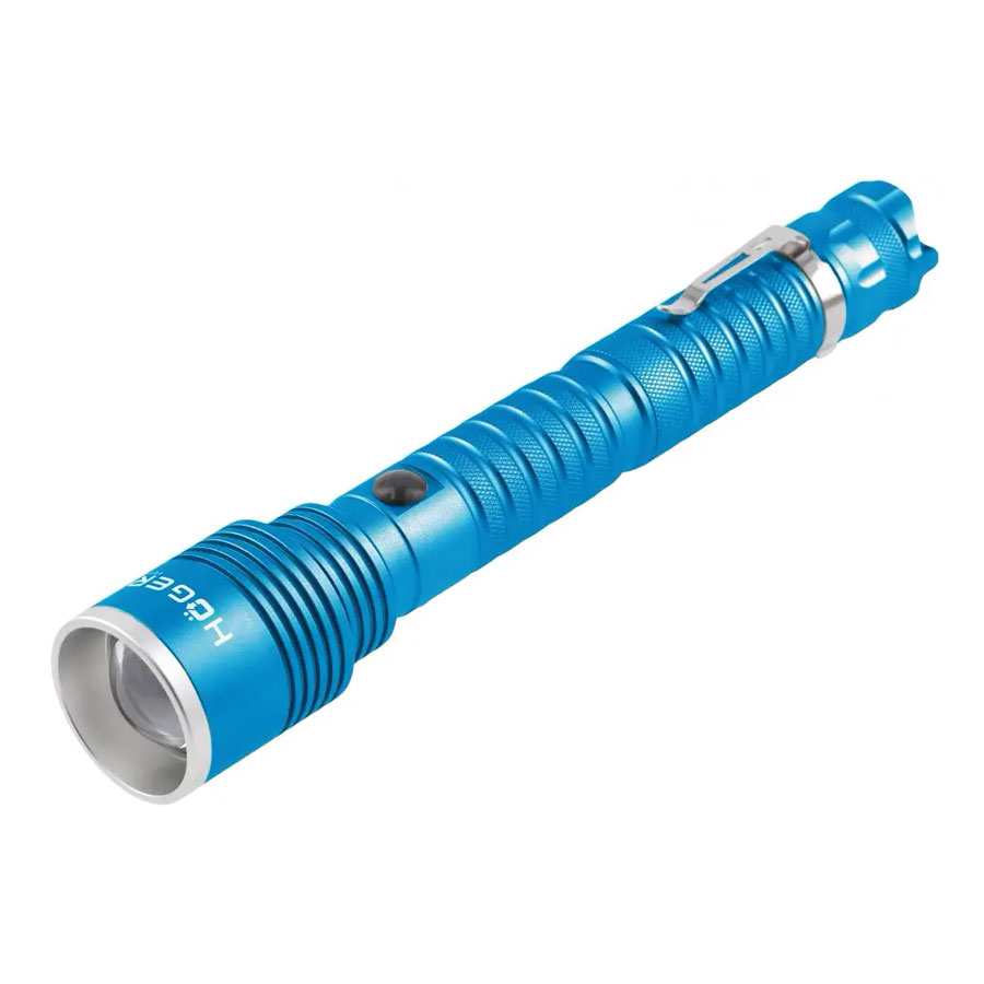 Ліхтарик св.діодний алюм.2х18650 USB синій