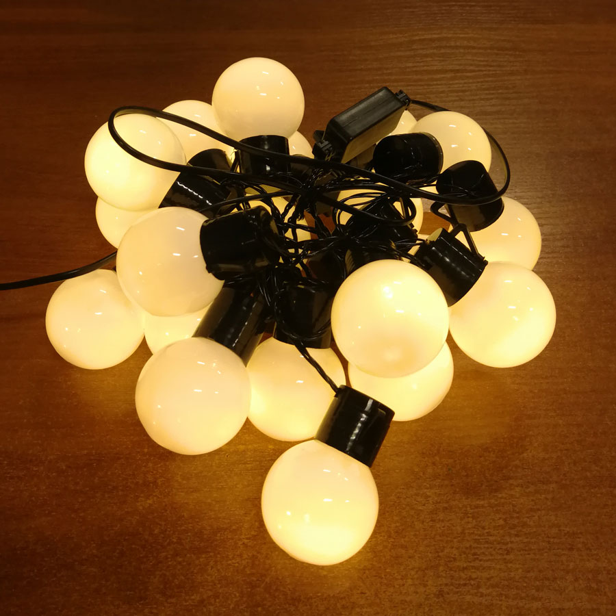 Гірлянда “Лампочка”, тепло-білий колір, 1,2W, 20LED, 3м, 220V